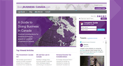 Desktop Screenshot of doingbusinessincanada.com