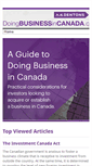 Mobile Screenshot of doingbusinessincanada.com