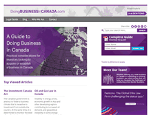 Tablet Screenshot of doingbusinessincanada.com